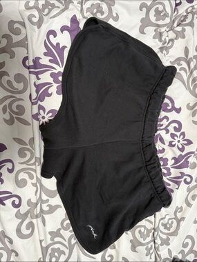 PINK Victoria's Secret Black Low-Rise Lounge Shorts